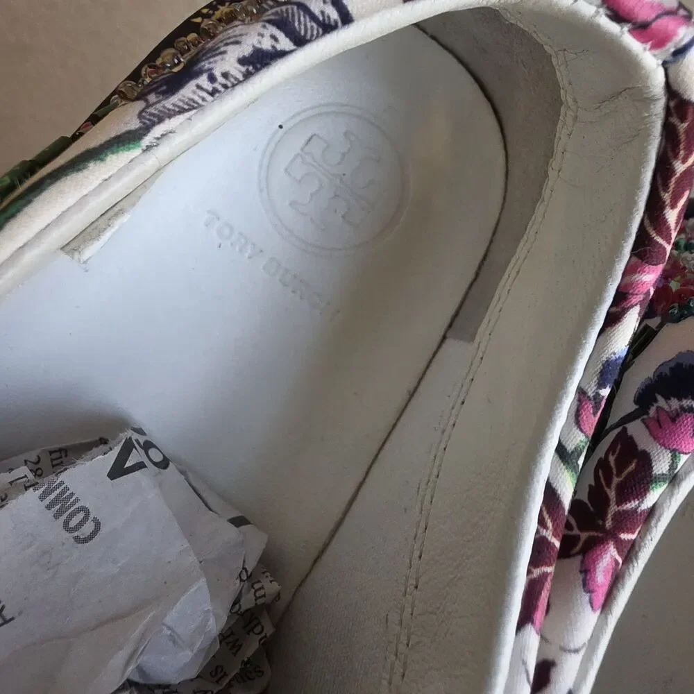 Tory Burch Kacey Embellished Low-top Sneaker Size 6M, MSRP $298